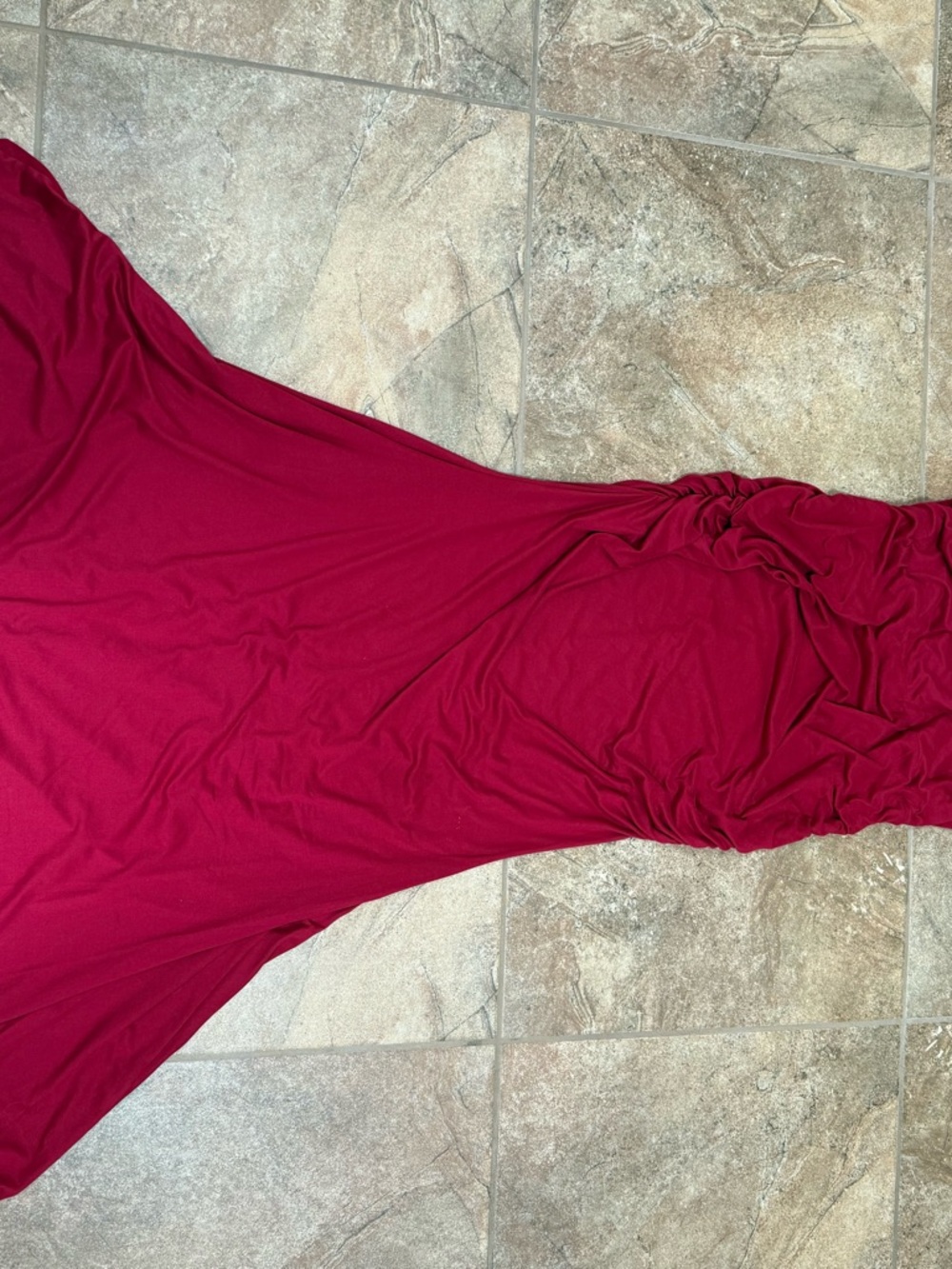 Pinkblush red Maternity gown - mermaid cut